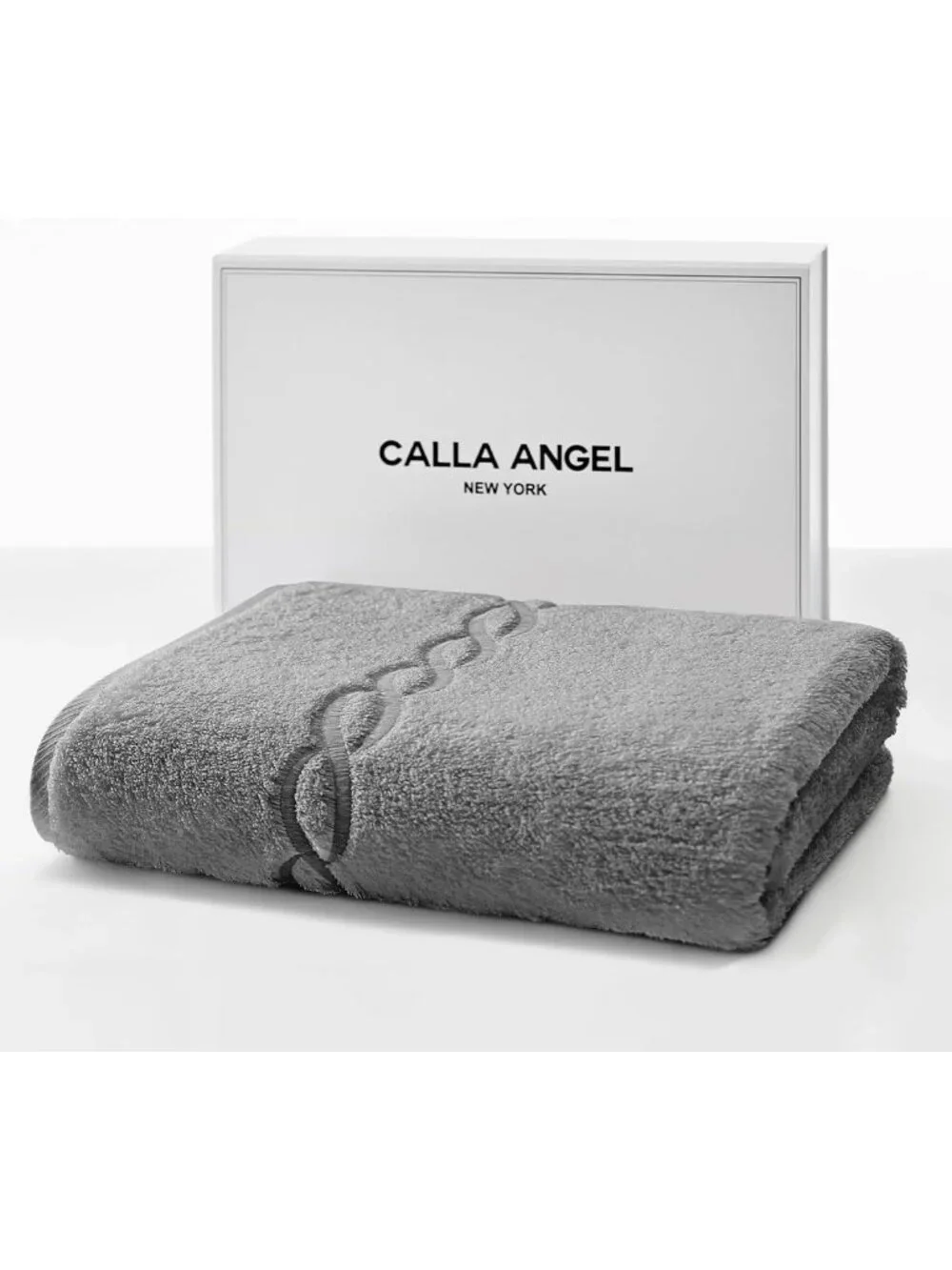 Luxurious 1000g Oversized Grey Egyptian Cotton Bath Towel 63